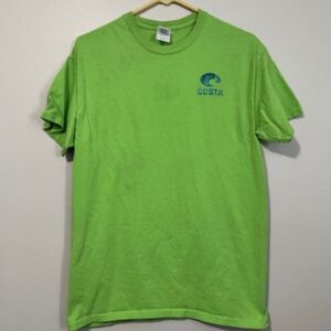USED Men's Costa Short Sleeve T Shirt Color Green Size Medium